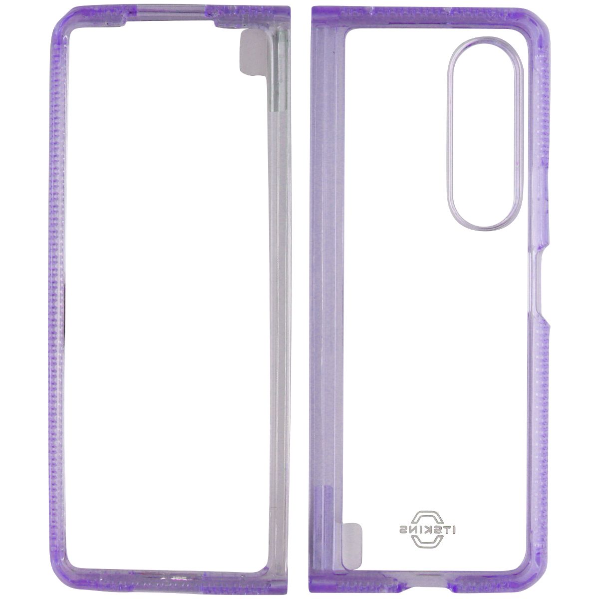 ITSKINS Hybrid R // Clear Case for Samsung Galaxy Z Fold3 5G - Lavender/Clear - New - Image 3