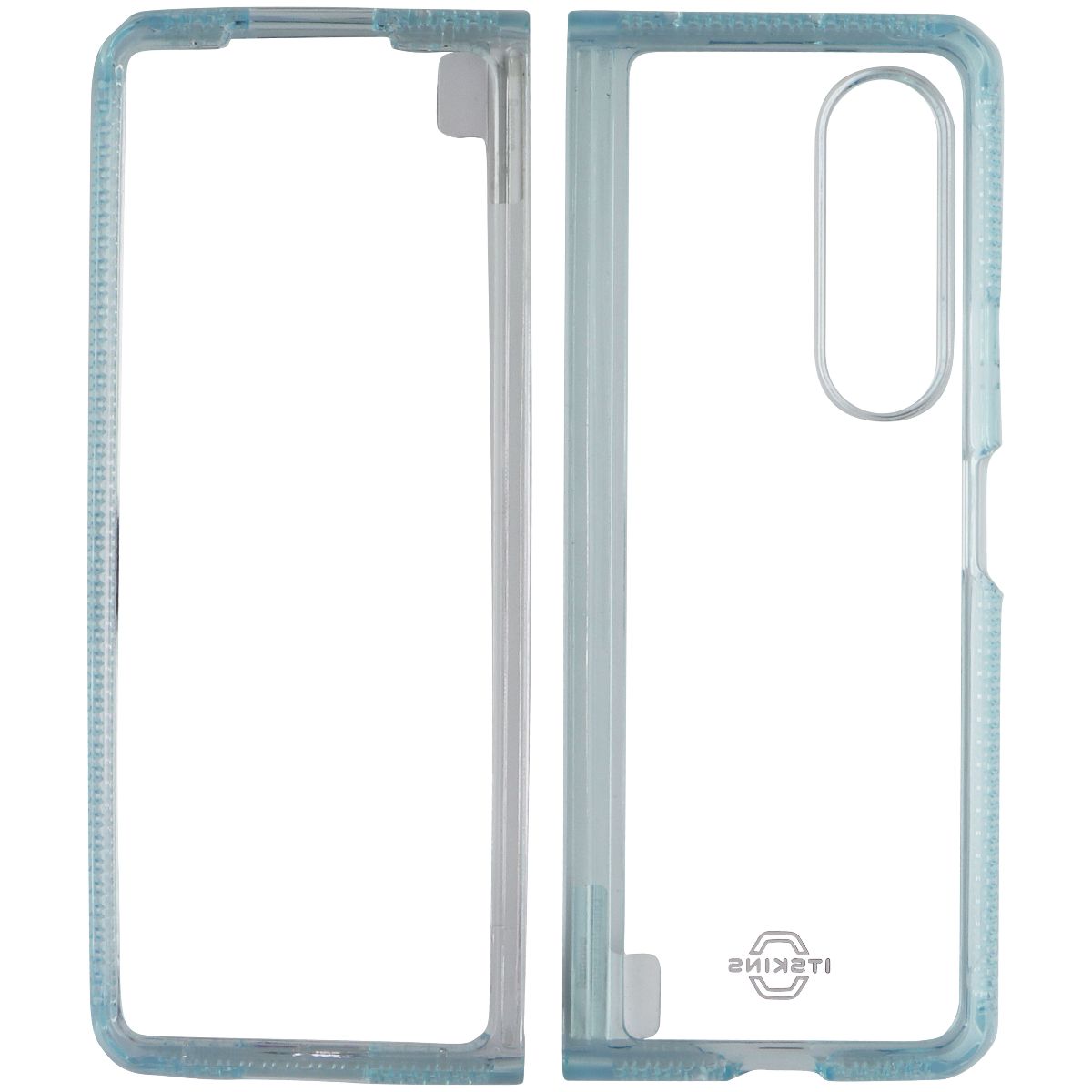 ITSKINS Hybrid R // Clear Case for Samsung Galaxy Z Fold3 5G - Light Blue/Clear - New - Image 3