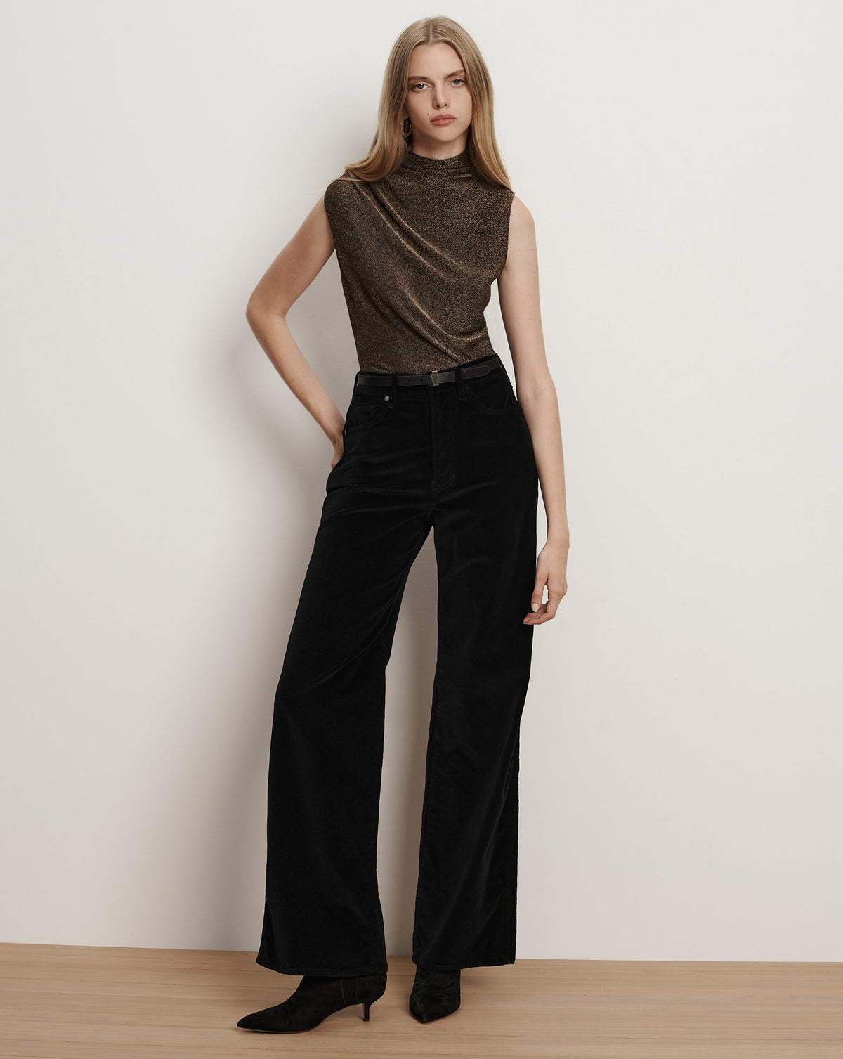 Taylor Velvet Wide-Leg Pant