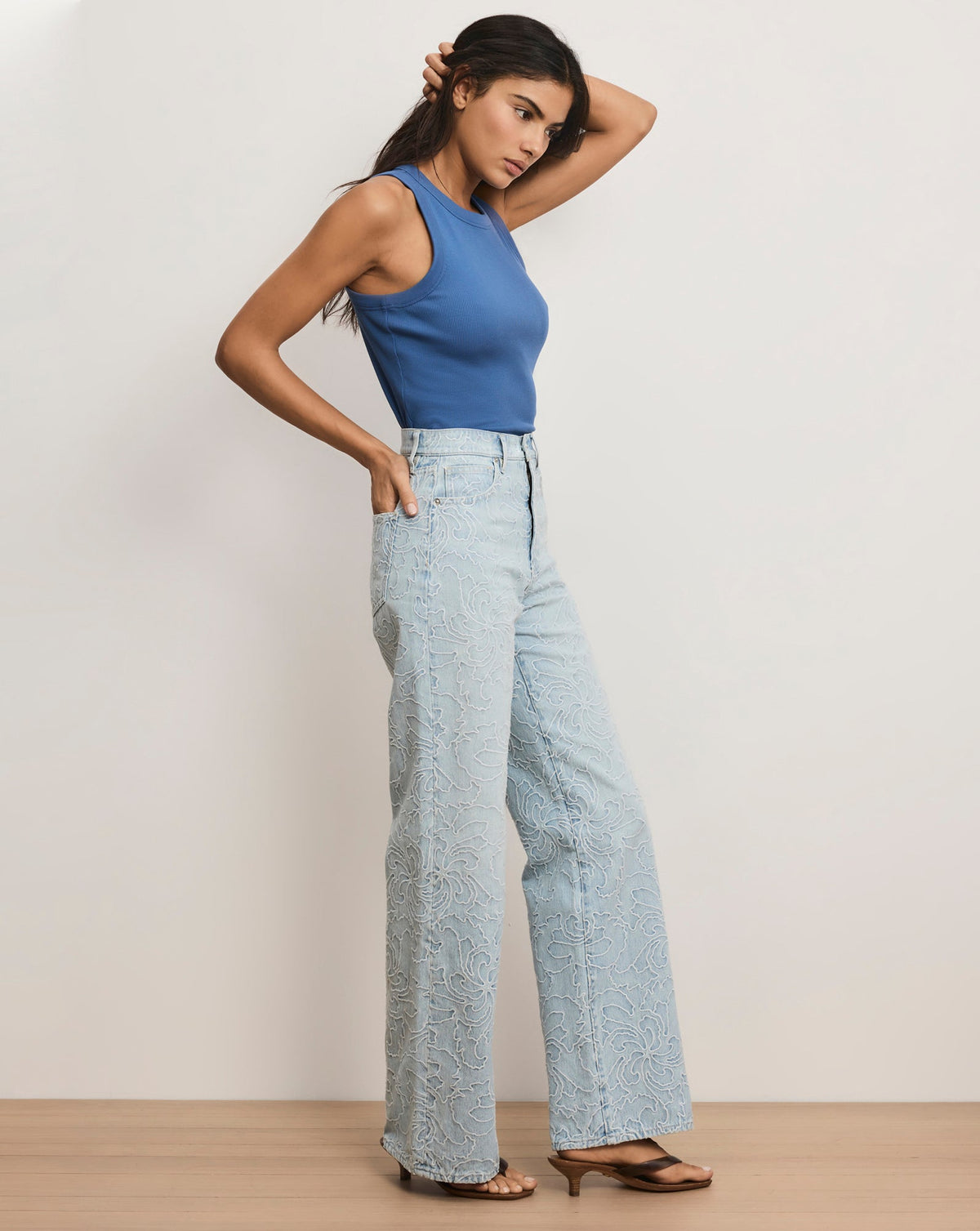 Taylor Embroidered Wide-Leg Jean - Image 3