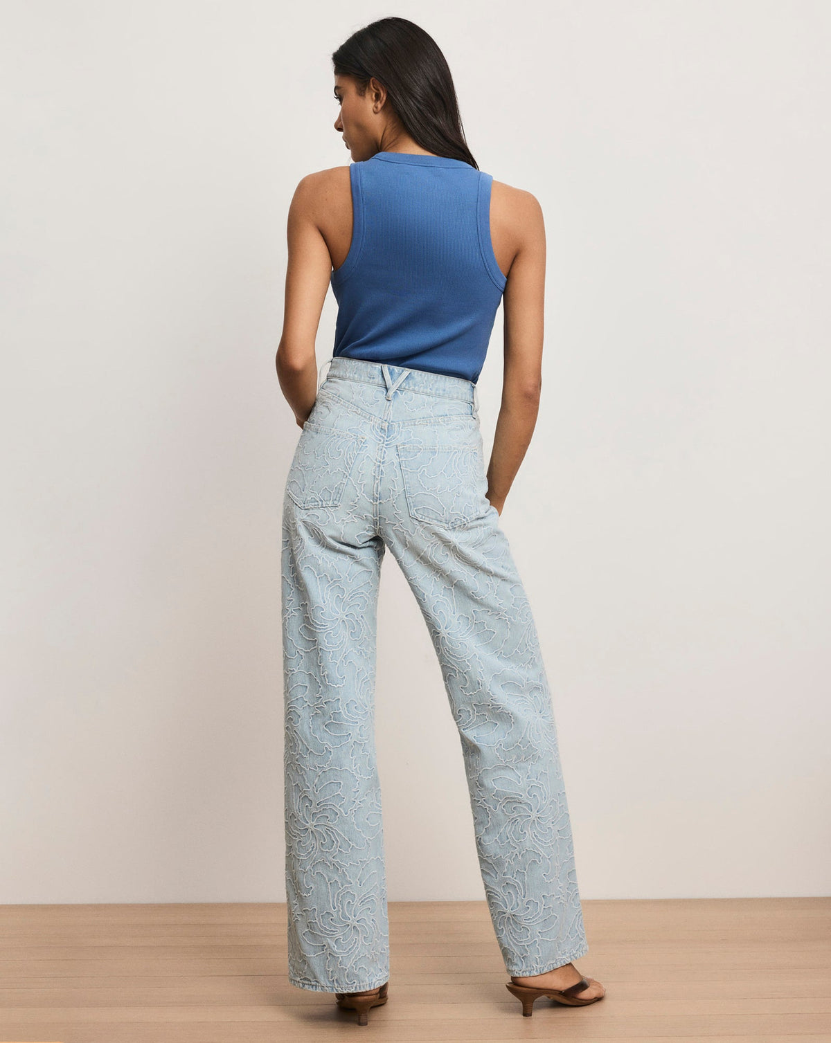 Taylor Embroidered Wide-Leg Jean - Image 5