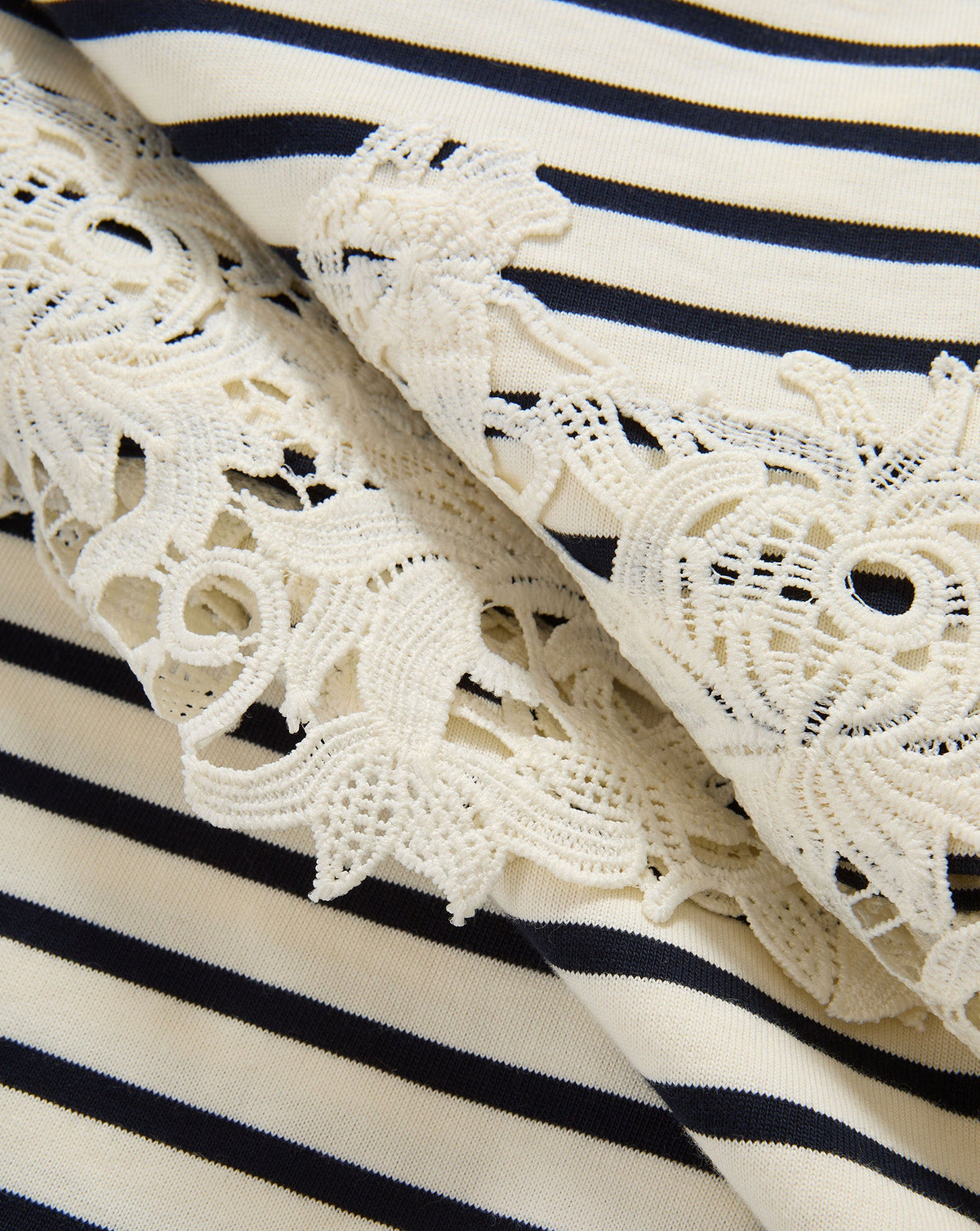 Rhue Striped Lace-Hem Mini Dress - Image 4