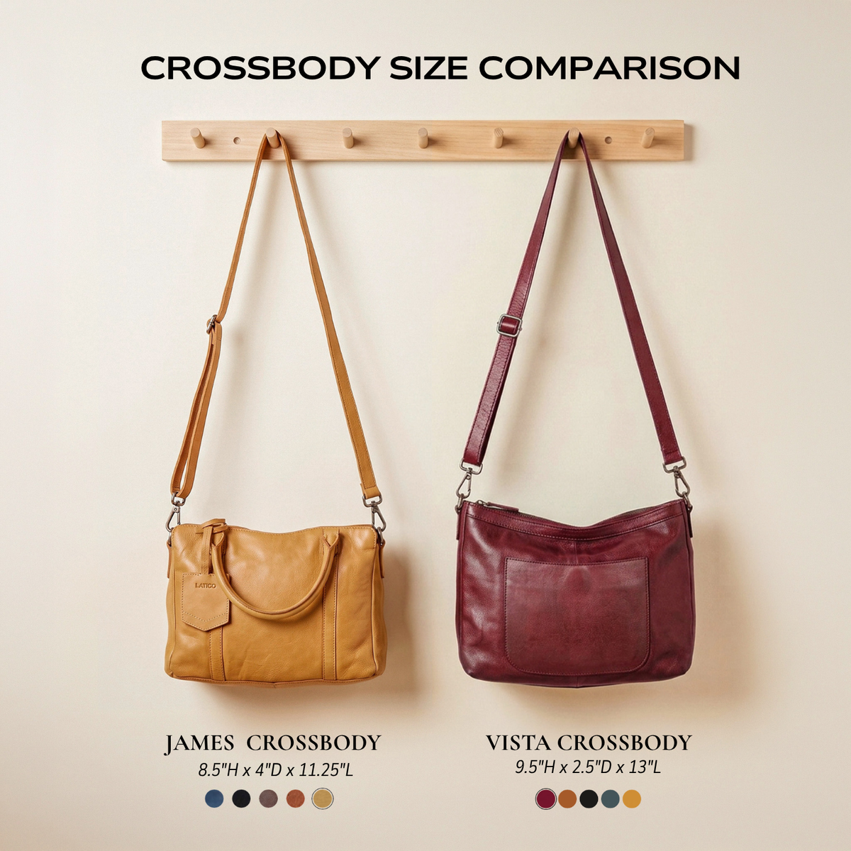 James Leather Crossbody Bag - Image 3