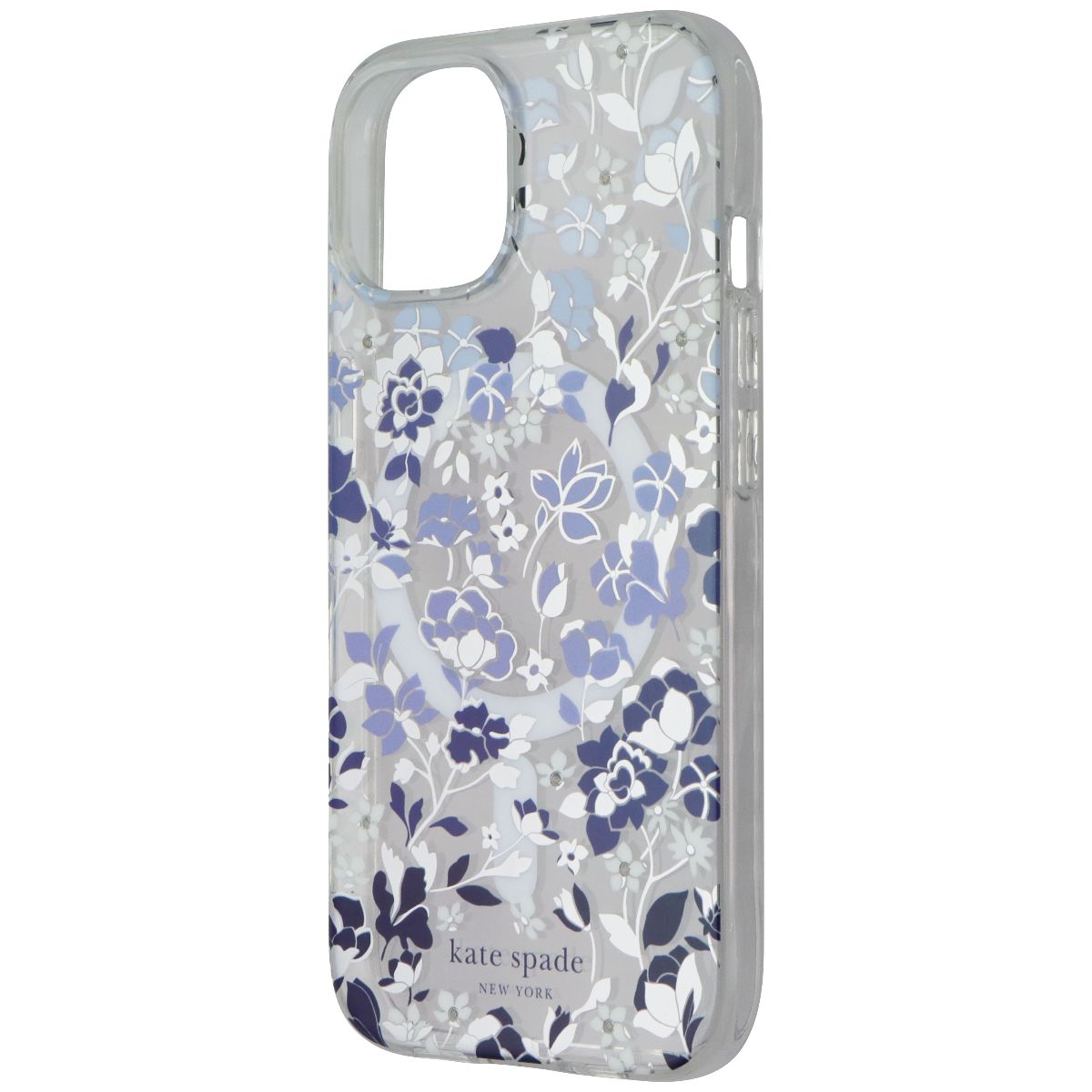 Kate Spade Protective Case for MagSafe for iPhone 16e - Flowerbed Blue Gems - New