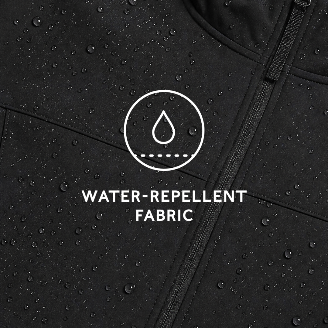 Keld Womens Long Shower Resistant Hooded Softshell Jacket - Black - Image 8