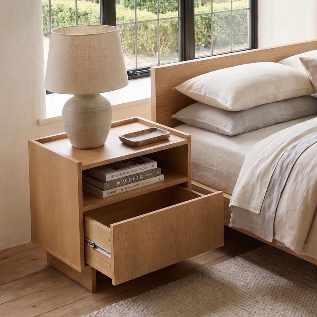 Kanso Oak Bedside Table - Image 5