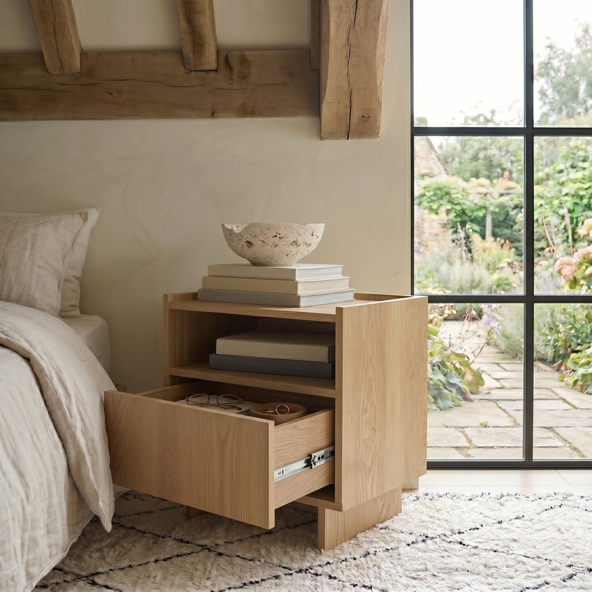 Kanso Oak Bedside Table - Image 6