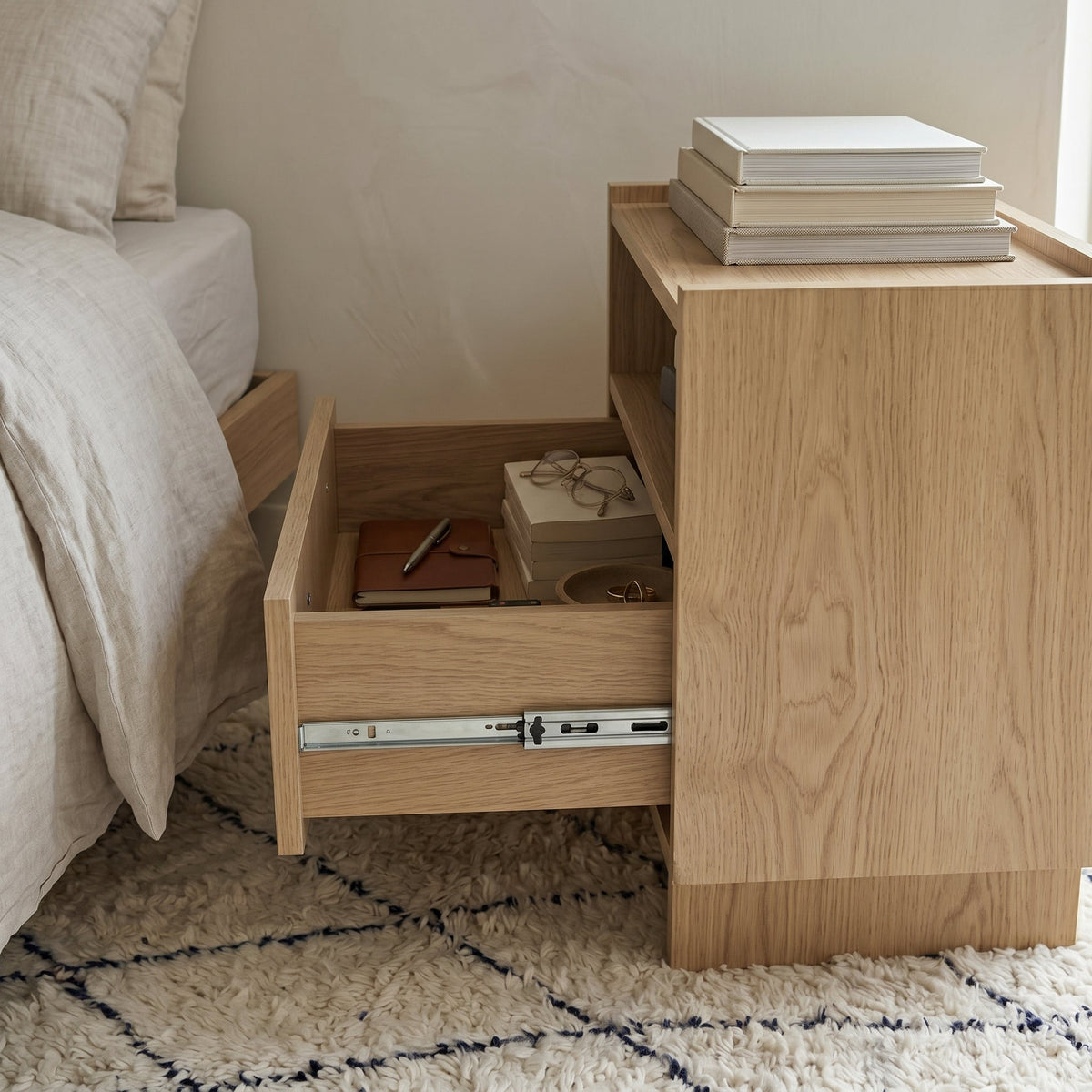 Kanso Oak Bedside Table - Image 8