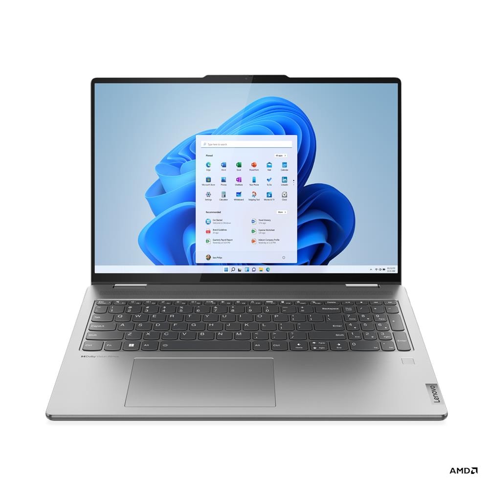 Lenovo Yoga 7 16ARP8 – 16″ WUXGA Touch – AMD Ryzen 7 7735U – 16 GB RAM – Radeon 680M – 1 TB SSD – Arctic Gray – 83BS0002US