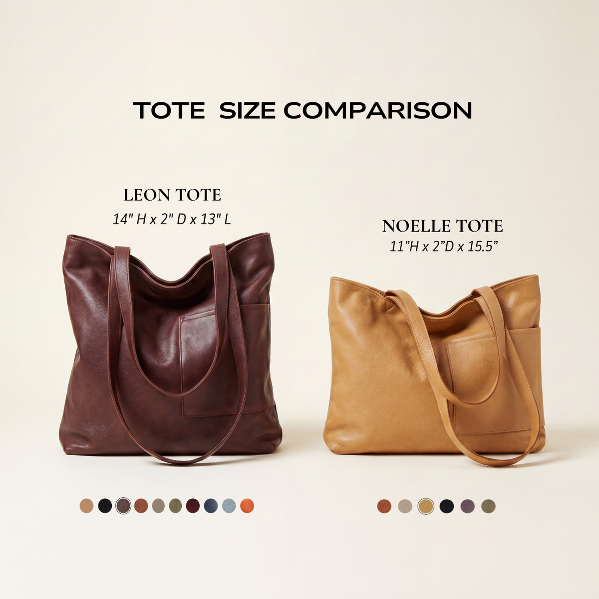 Leon Leather Tote Bag - Image 3