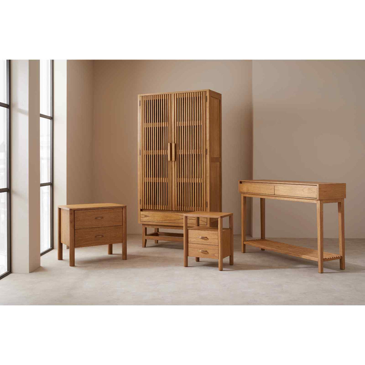 Melia Light Oak Wardrobe with Drawer - Image 3