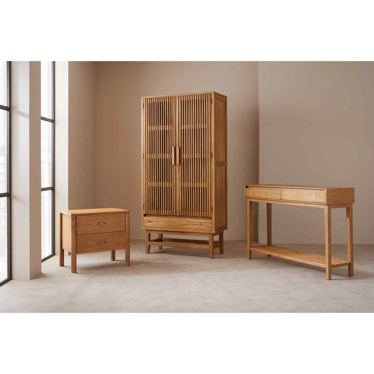Melia Light Oak Wardrobe with Drawer - Image 4