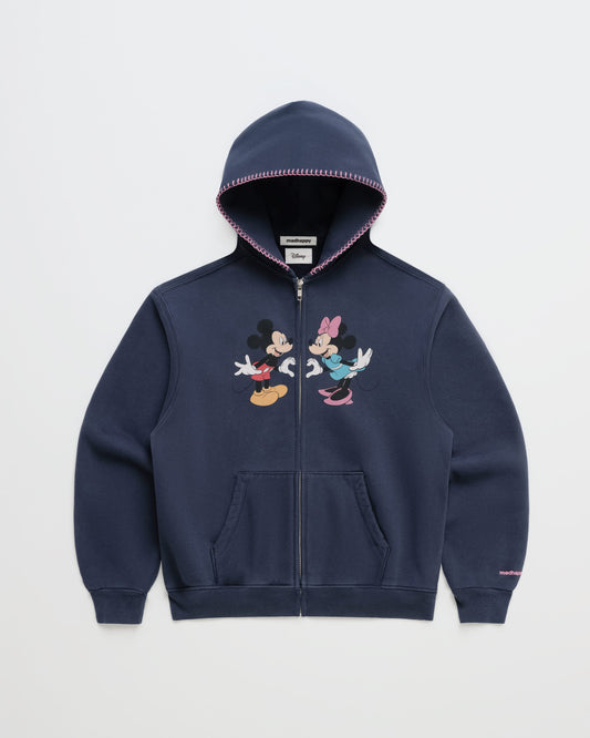 Mickey Mouse and Minnie Mouse Heart Fleece Zip Up