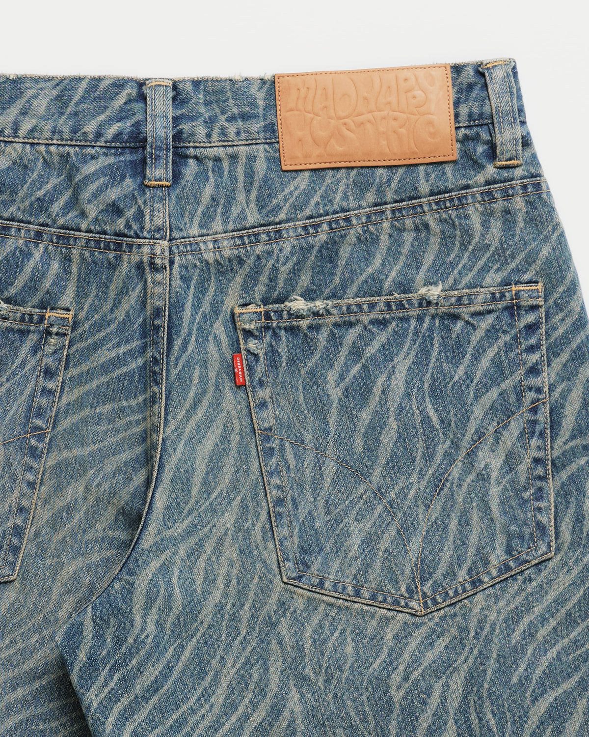 Hysteric Glamour Zebra Print Denim Short - Image 3