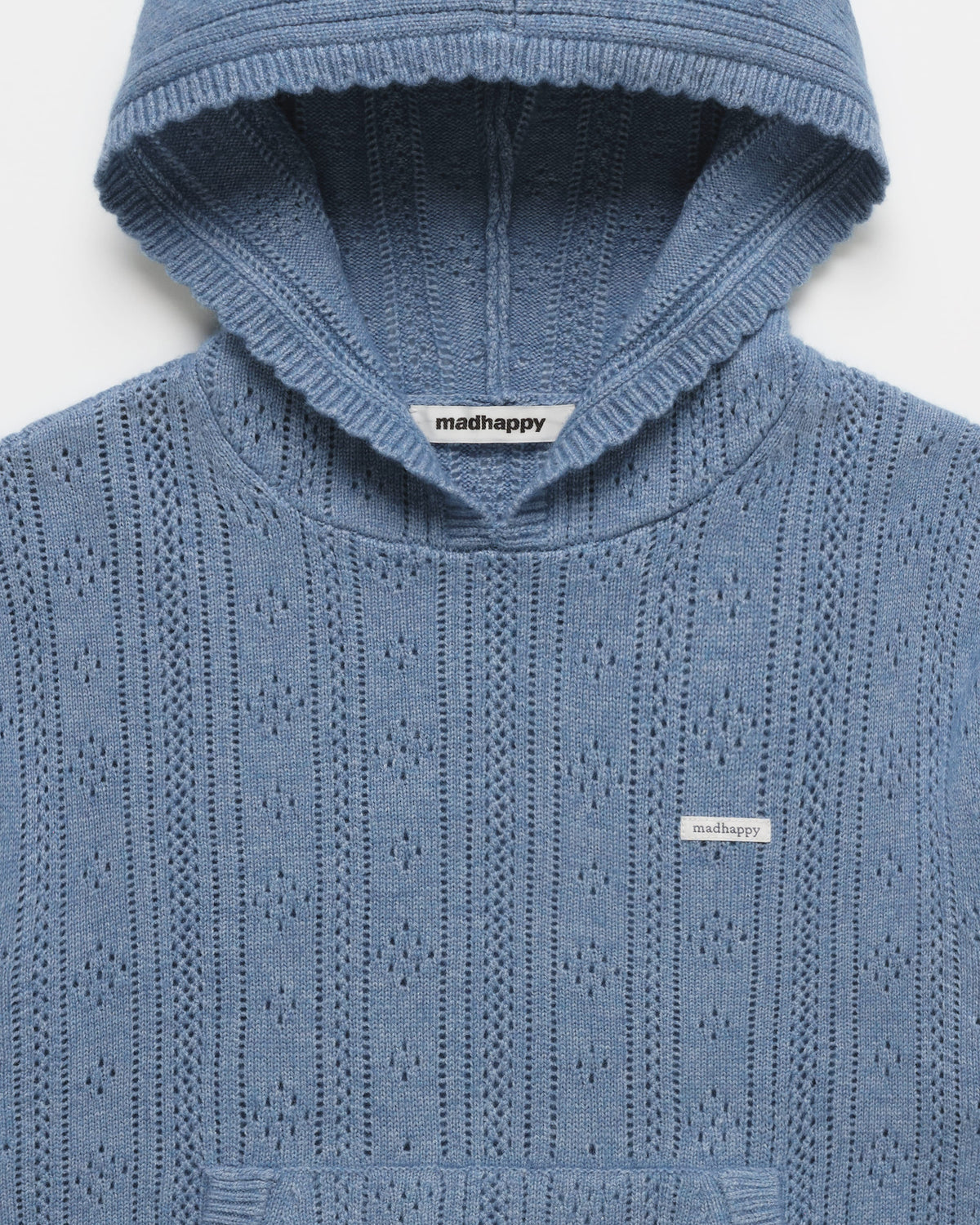 Pointelle Pullover Sweater Hoodie - Image 2