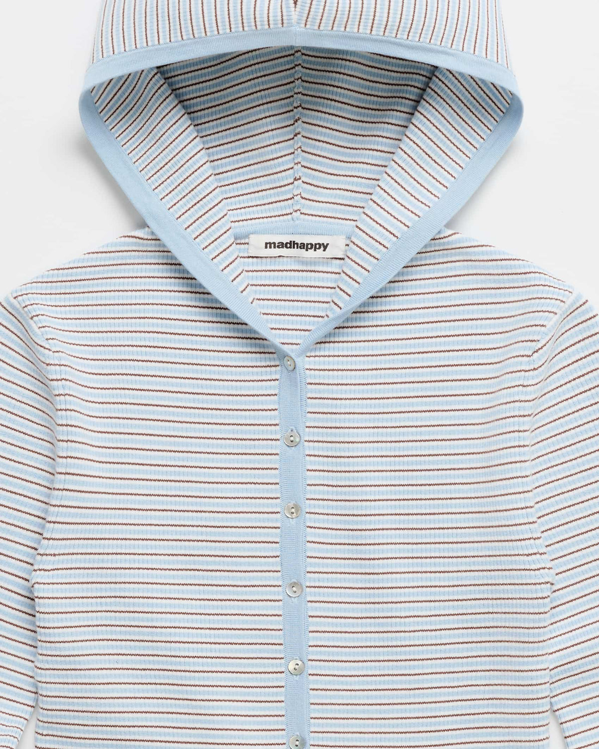 Ribbed Knit Hooded Cardigan - Image 2