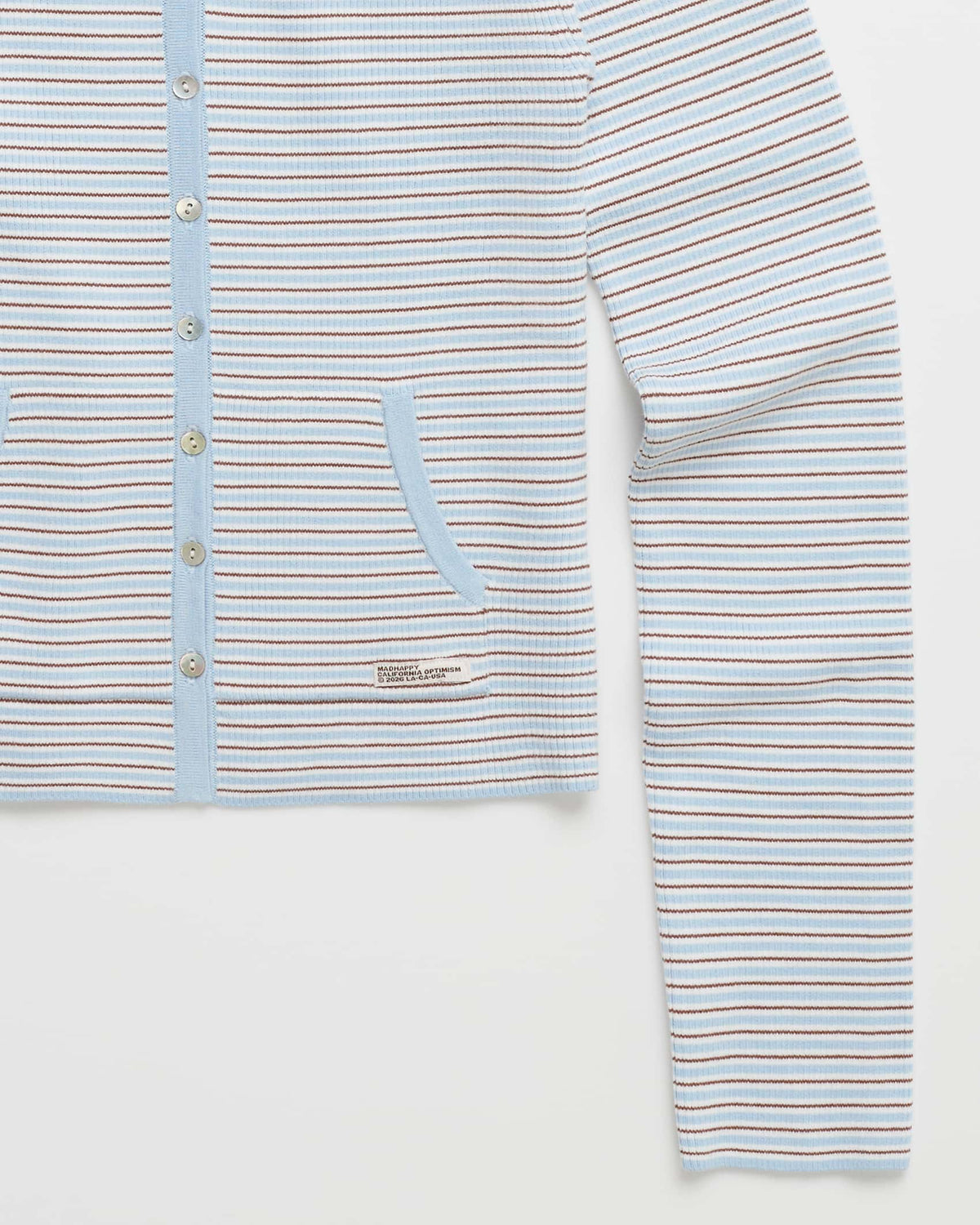 Ribbed Knit Hooded Cardigan - Image 3