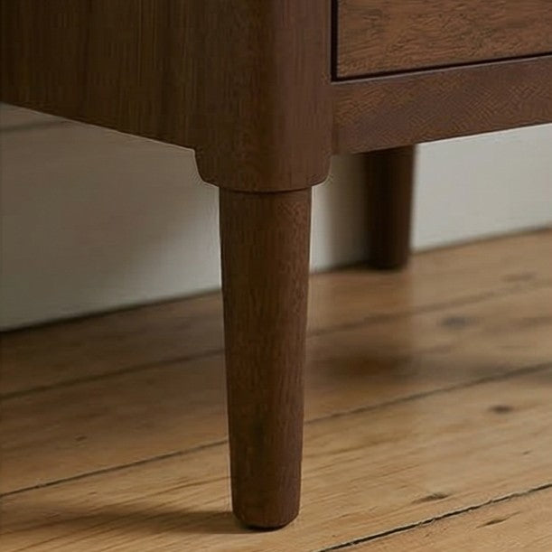 Norway Dark Walnut Wooden Bedside Table - Image 9
