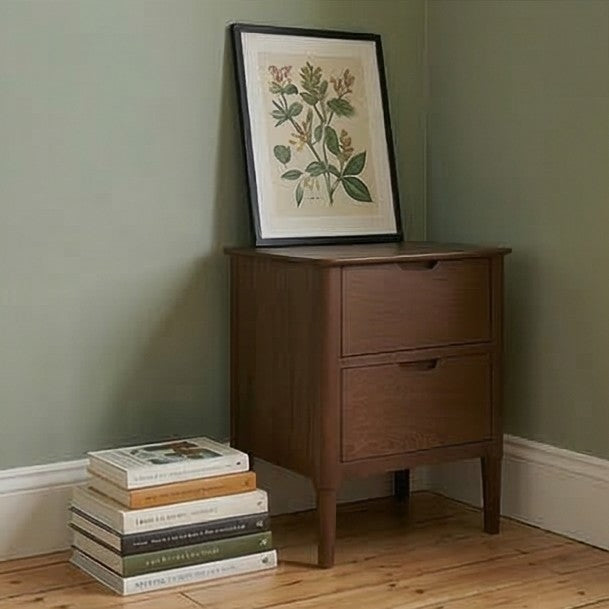 Norway Dark Walnut Wooden Bedside Table - Image 3