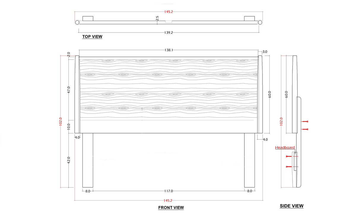 Norway Dark Walnut Double Bed Frame - Image 7