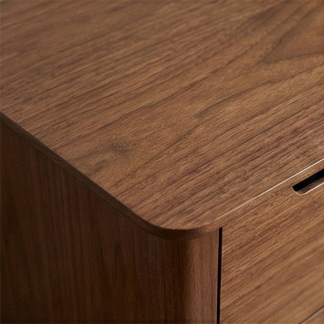 Norway Narrow Warm Walnut Bedside Table - Image 6