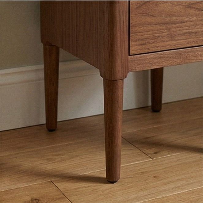 Norway Narrow Warm Walnut Bedside Table - Image 7