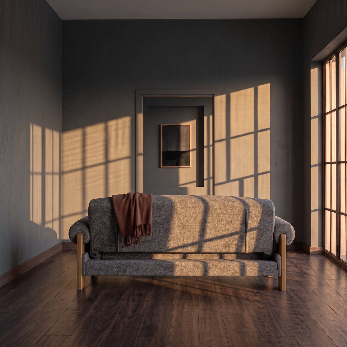 Norway Mid-Century Modern Sofa Bed, Grey - Image 4