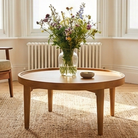 Norway Round Oak Coffee Table - Image 6