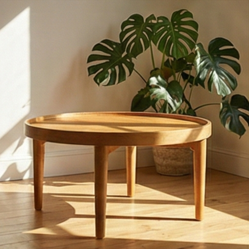 Norway Round Oak Coffee Table