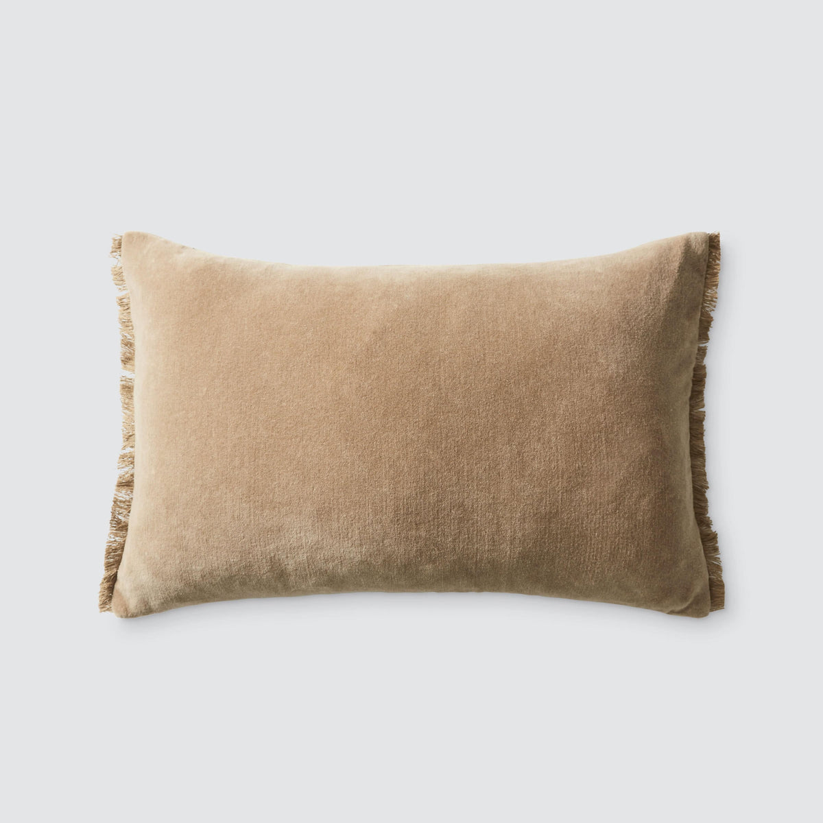 Naveta Velvet Small Lumbar Pillow - Camel
