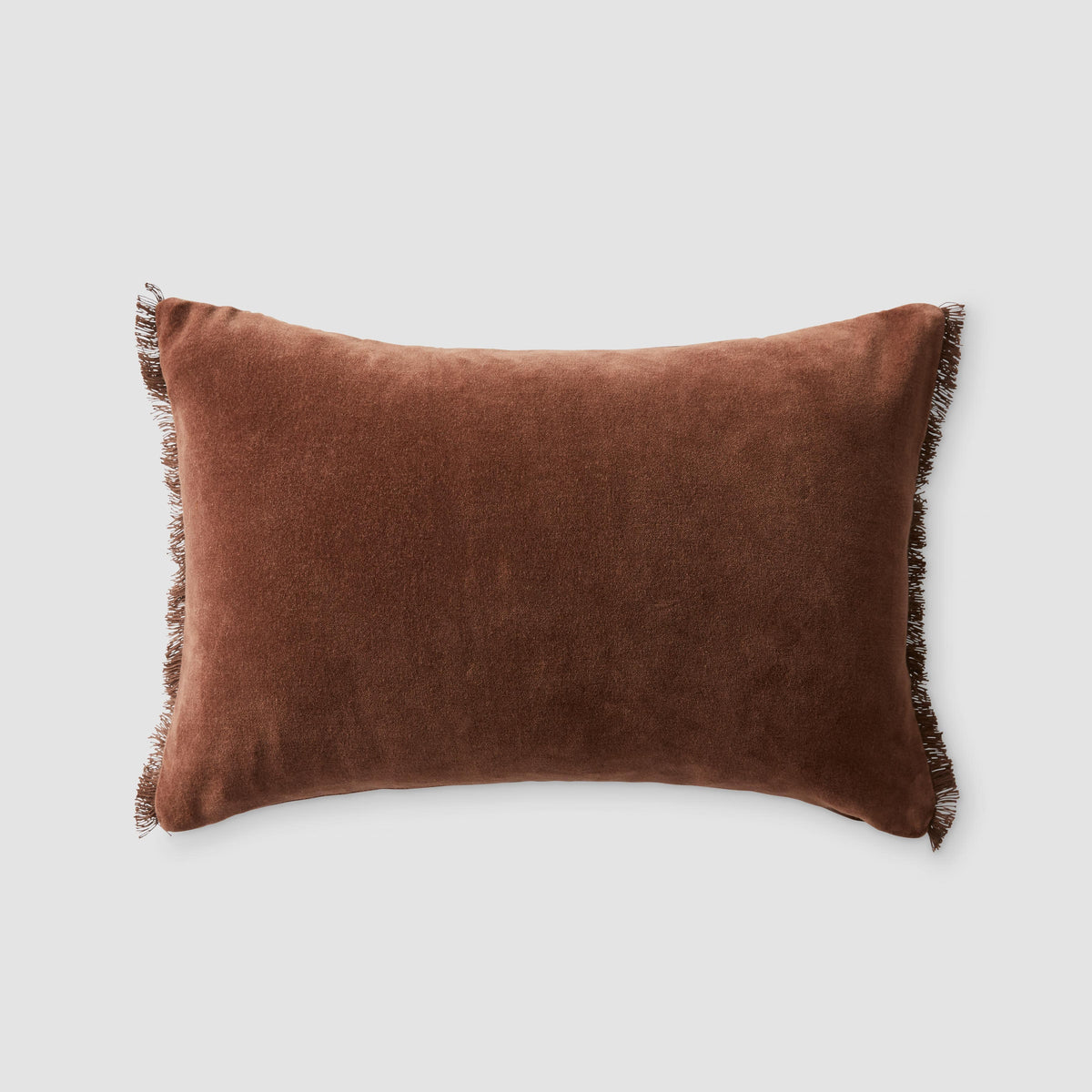 Naveta Velvet Small Lumbar Pillow - Cocoa