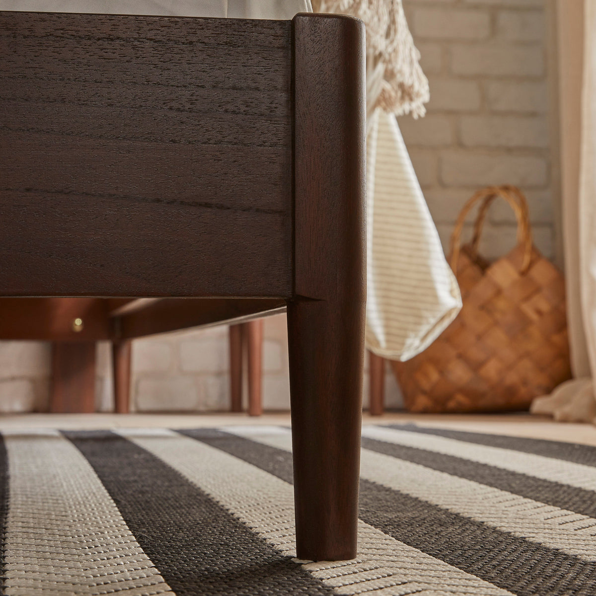 Norway Dark Walnut Double Bed Frame - Image 4