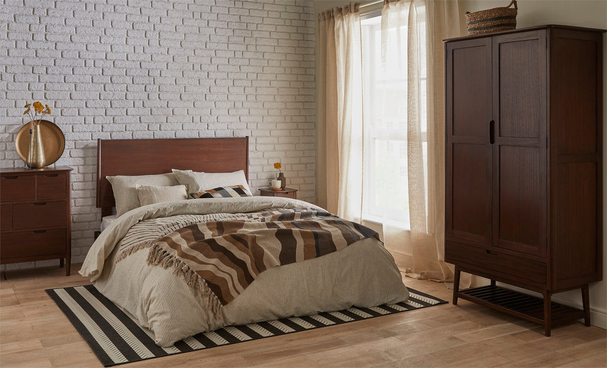 Norway Dark Walnut Double Bed Frame - Image 3