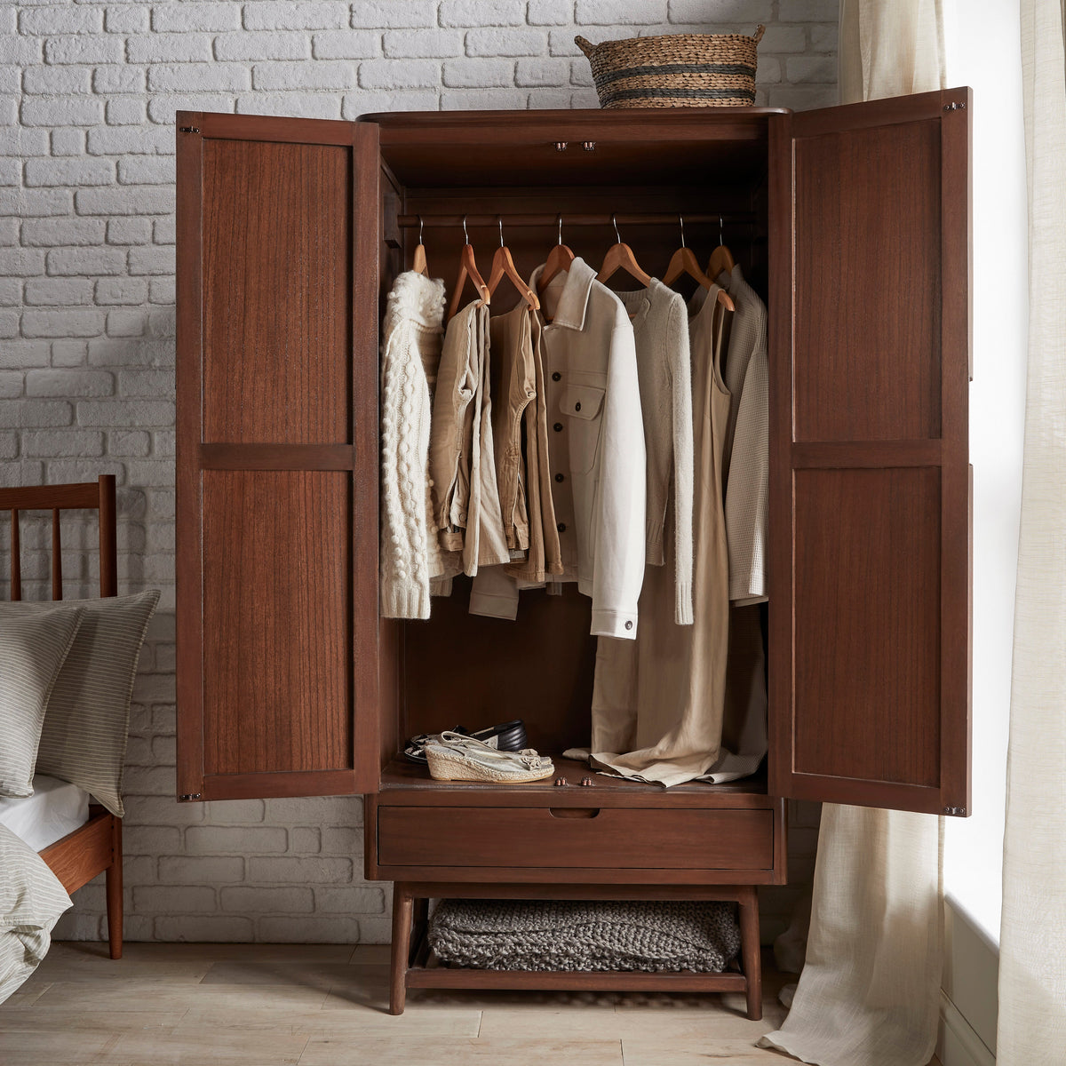 Norway Dark Walnut Wardrobe - Image 2