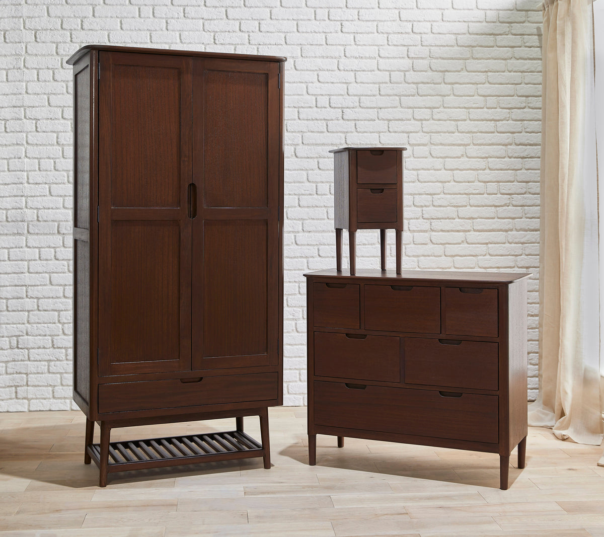 Norway Dark Walnut Wardrobe - Image 4