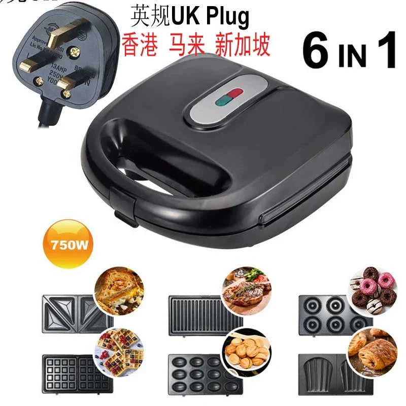 Panini Toast Breakfast Machine Sandwich - 六合一 香港马来新加坡