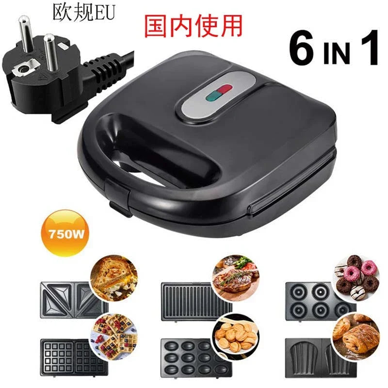 Panini Toast Breakfast Machine Sandwich - 六合一 中国用