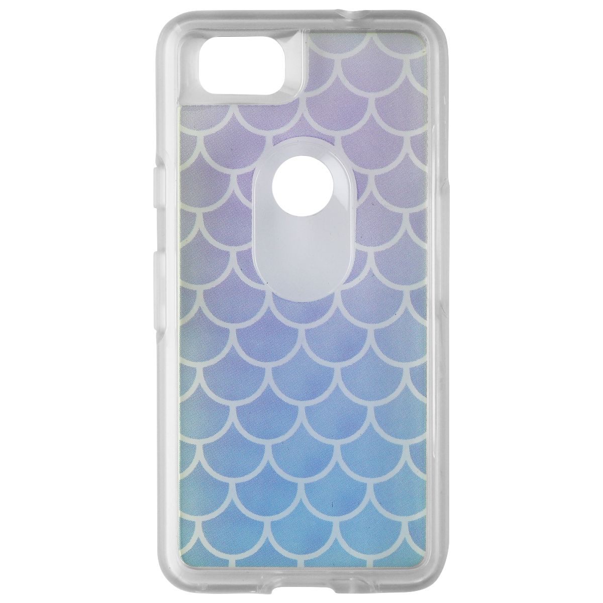 OtterBox Symmetry Series Hybrid Case for Google Pixel 2 - Clear/Blue Scales - New - Image 2