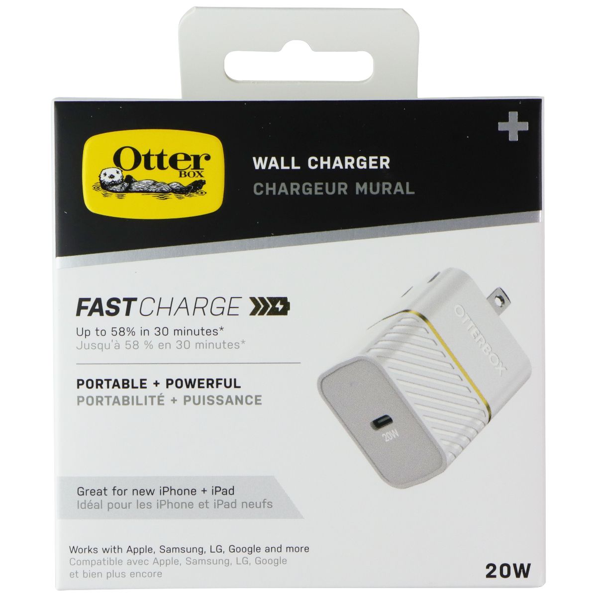 OtterBox Protection + Power Kit Case & Charger for iPhone 14 Plus - Clear/White - New - Image 7