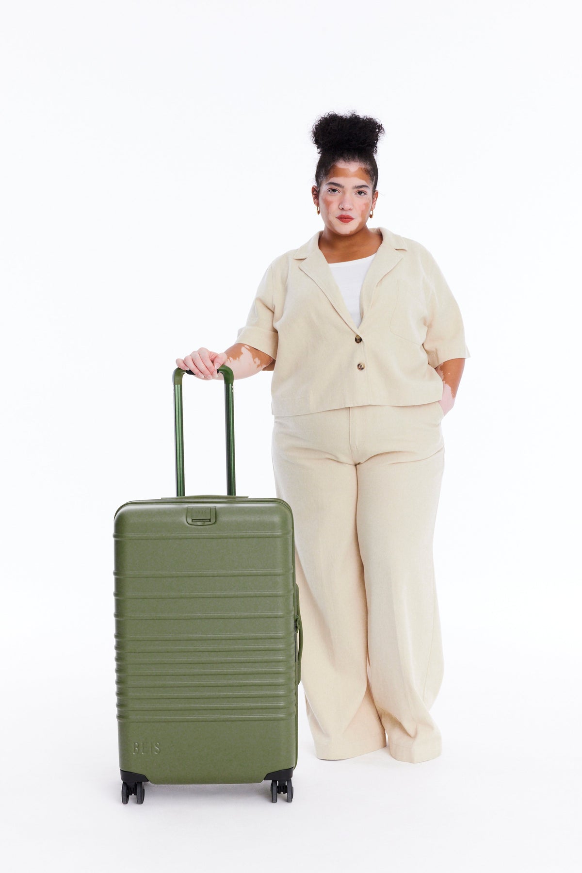The Medium Check-In Roller in Olive - Image 5