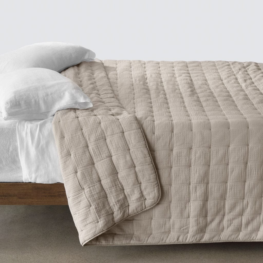 Organic Cotton Gauze Quilt - Tan