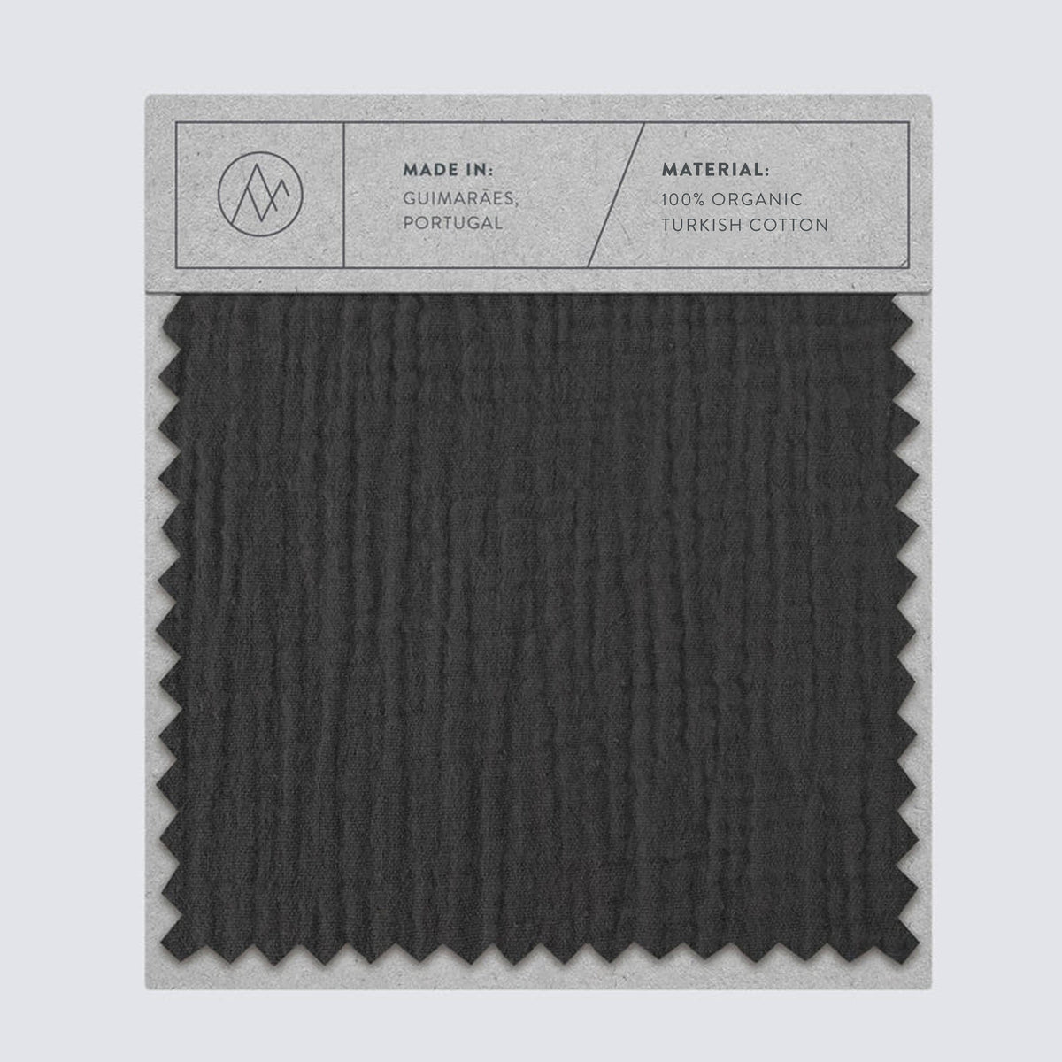 Organic Cotton Gauze Bedding Swatch - Charcoal