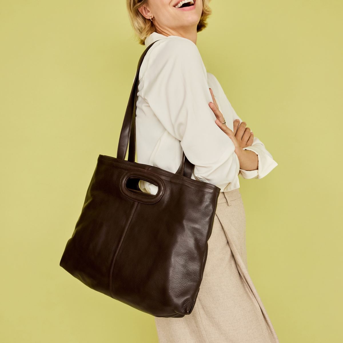 Orly Milled Leather Tote Bag - Image 7