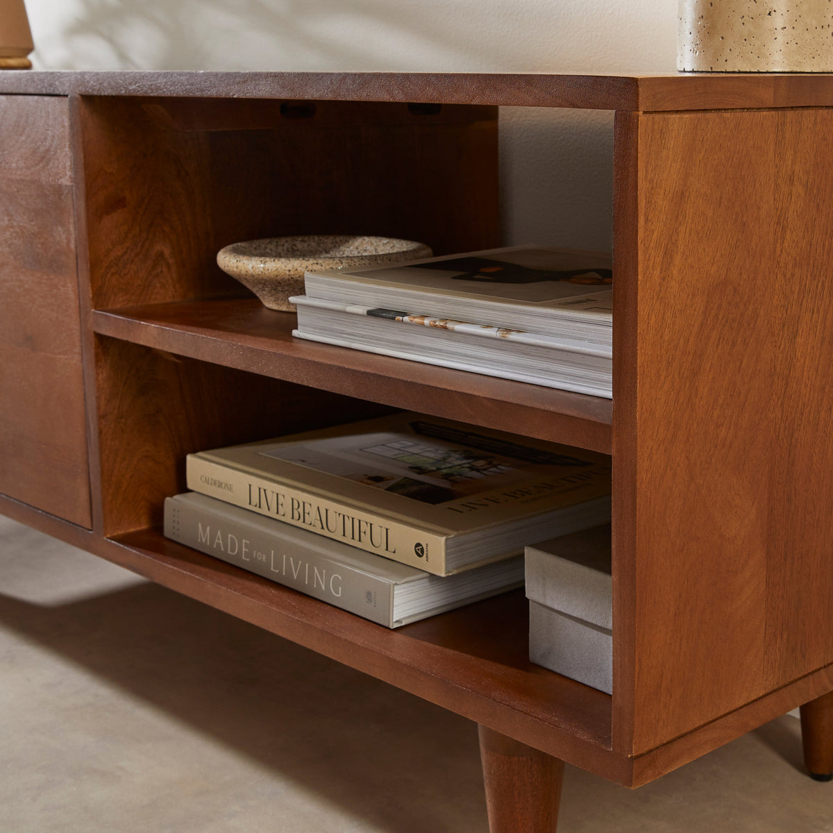 Scandinavian Walnut Oslo TV Stand - Image 3