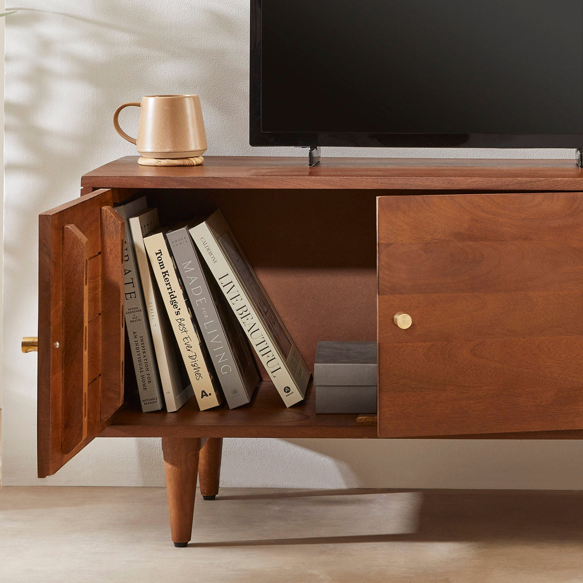 Scandinavian Walnut Oslo TV Stand - Image 2