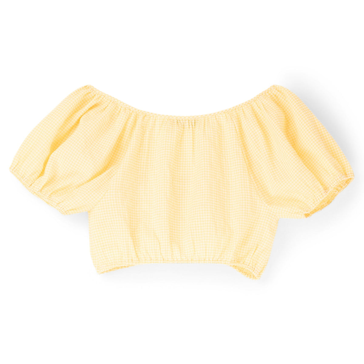Danielle Guizio Ravello Gingham Top (Yellow) - Image 2