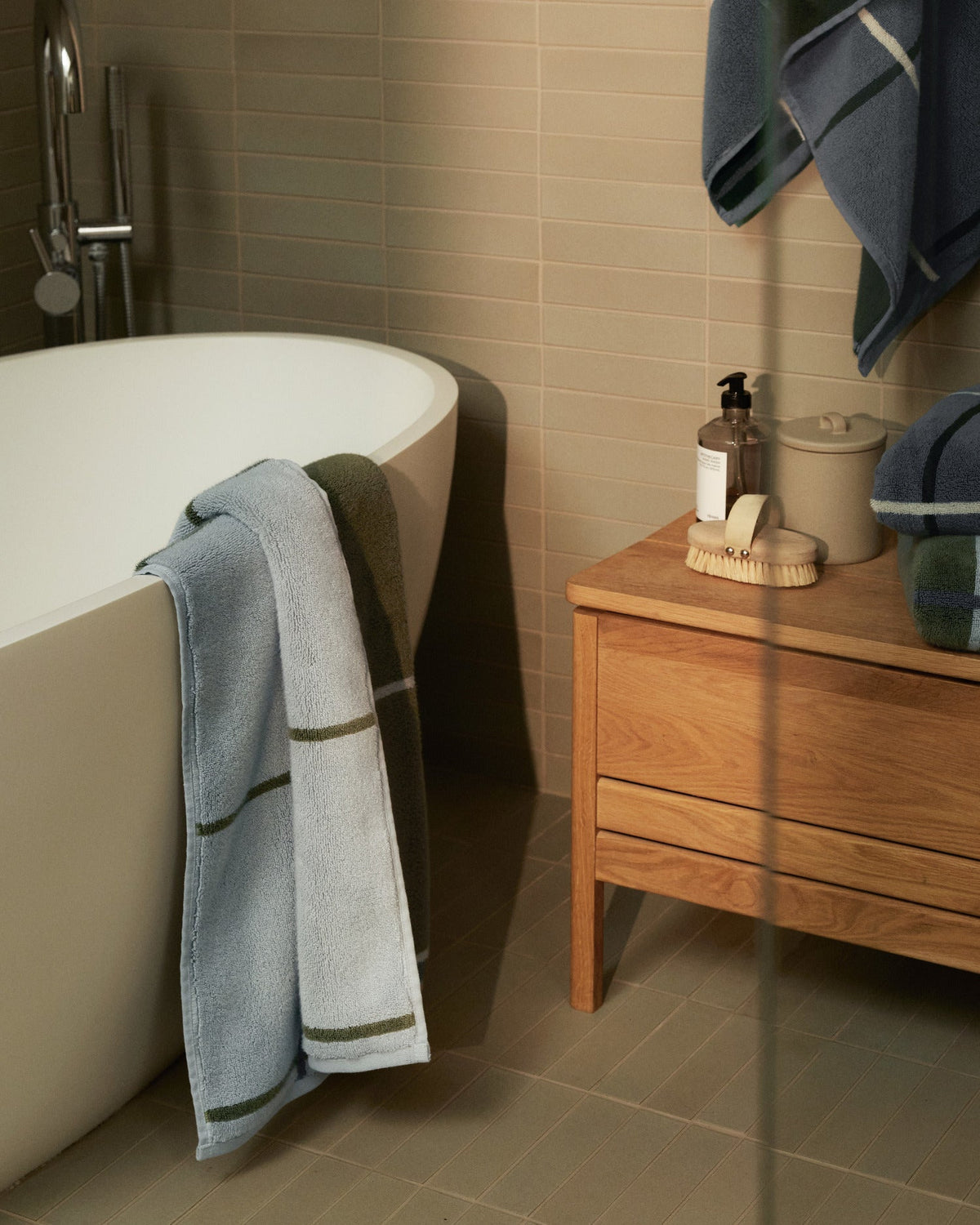 Organic Plush Towels (Thyme Windowpane) - Image 5