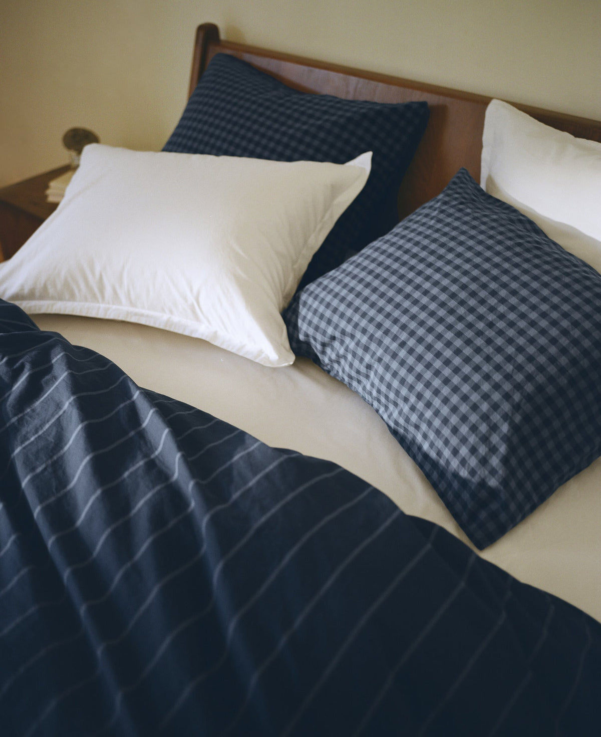 Brushed Cotton Pillowcase Set (Dusk Check) - Image 5