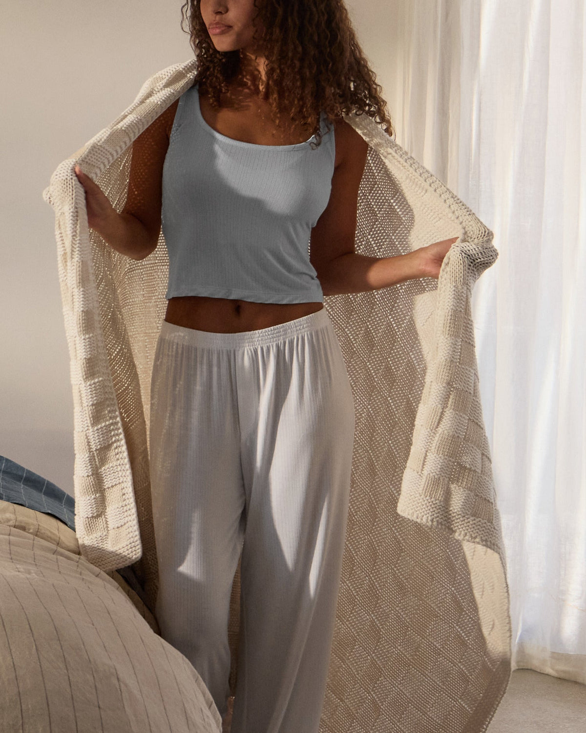 Basketweave Throw (Natural) - Image 4