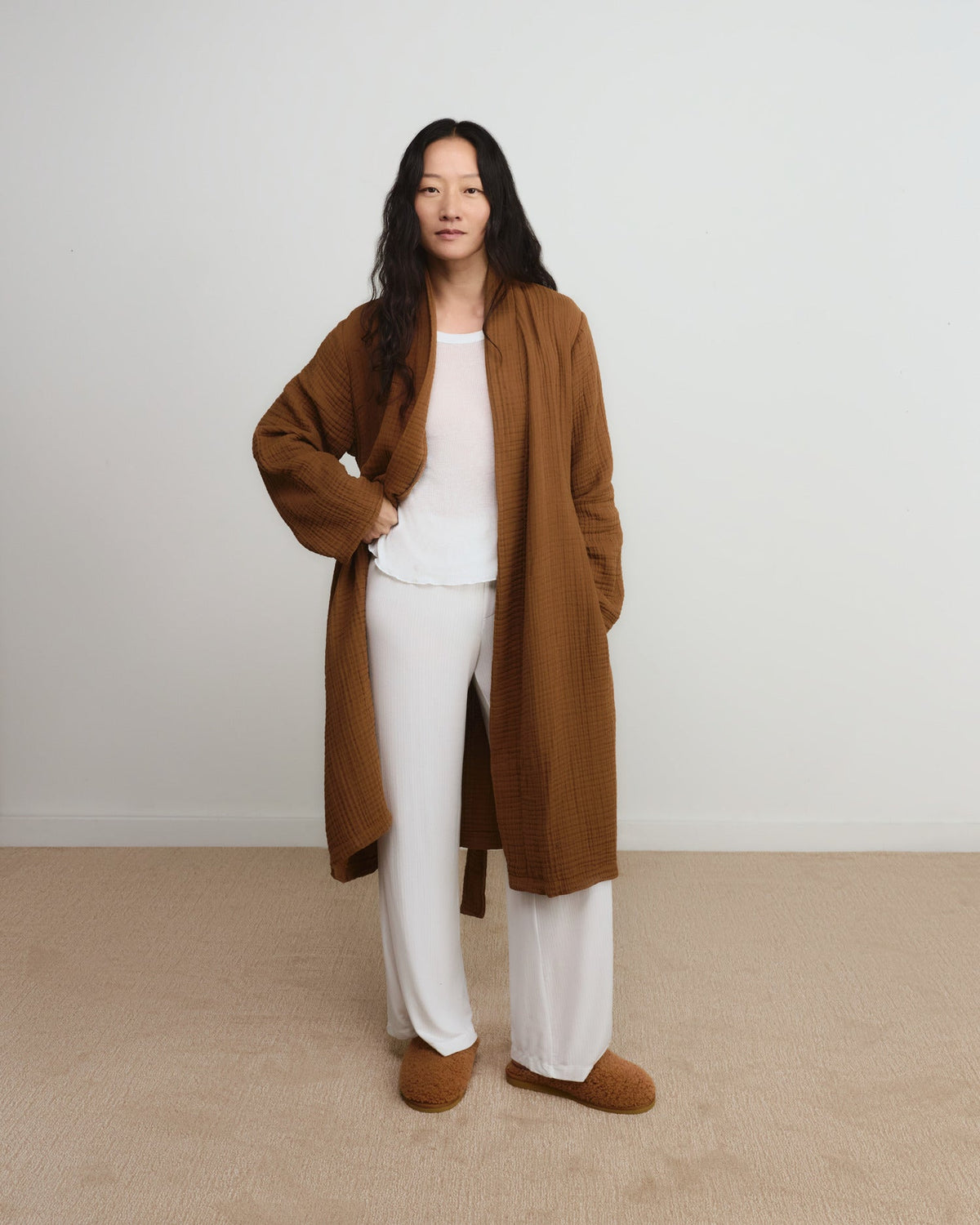 Cloud Cotton Robe (Tobacco) - Image 4